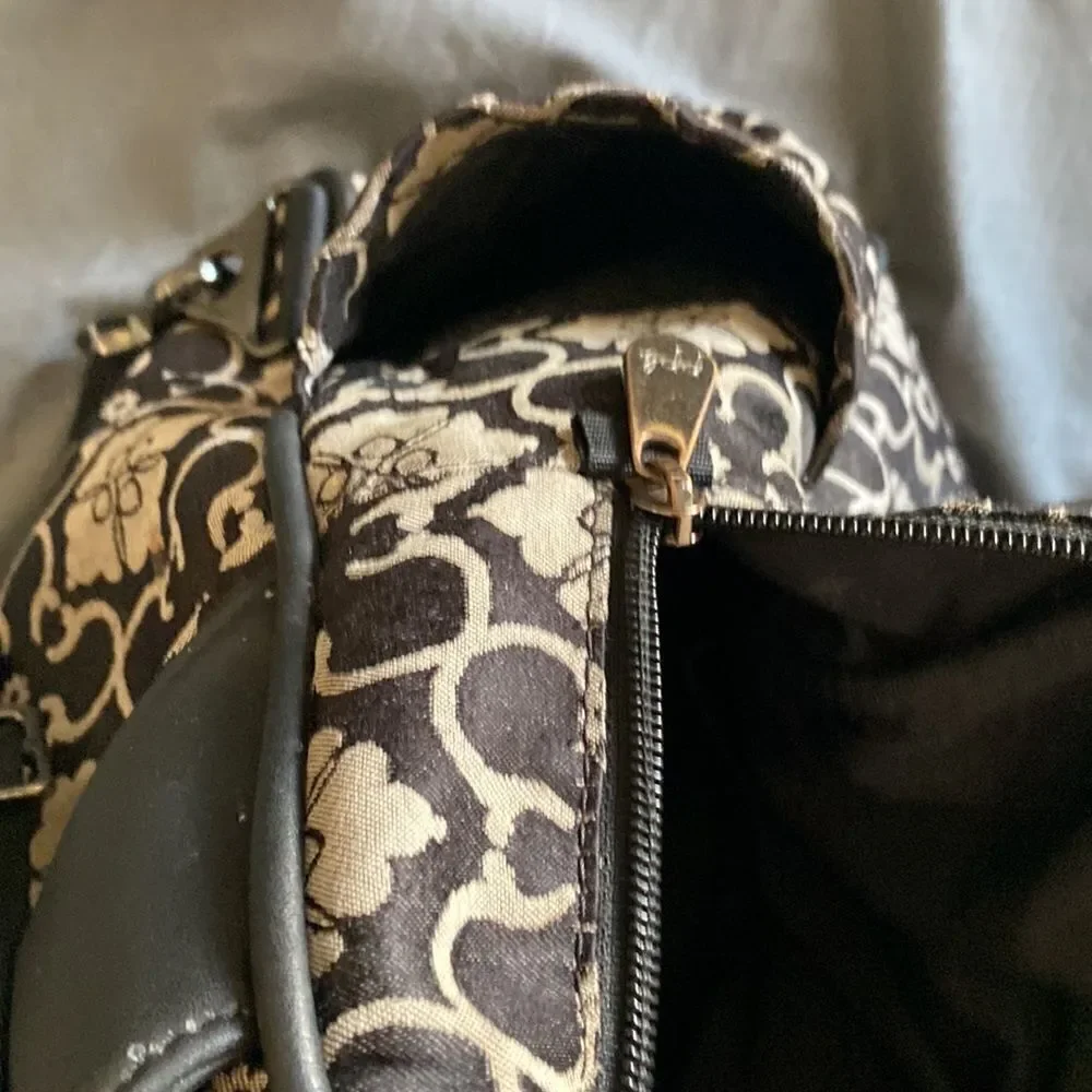 Petunia Pickle Bottom Black/Gray Printed Diaper Bag/Backpack OS